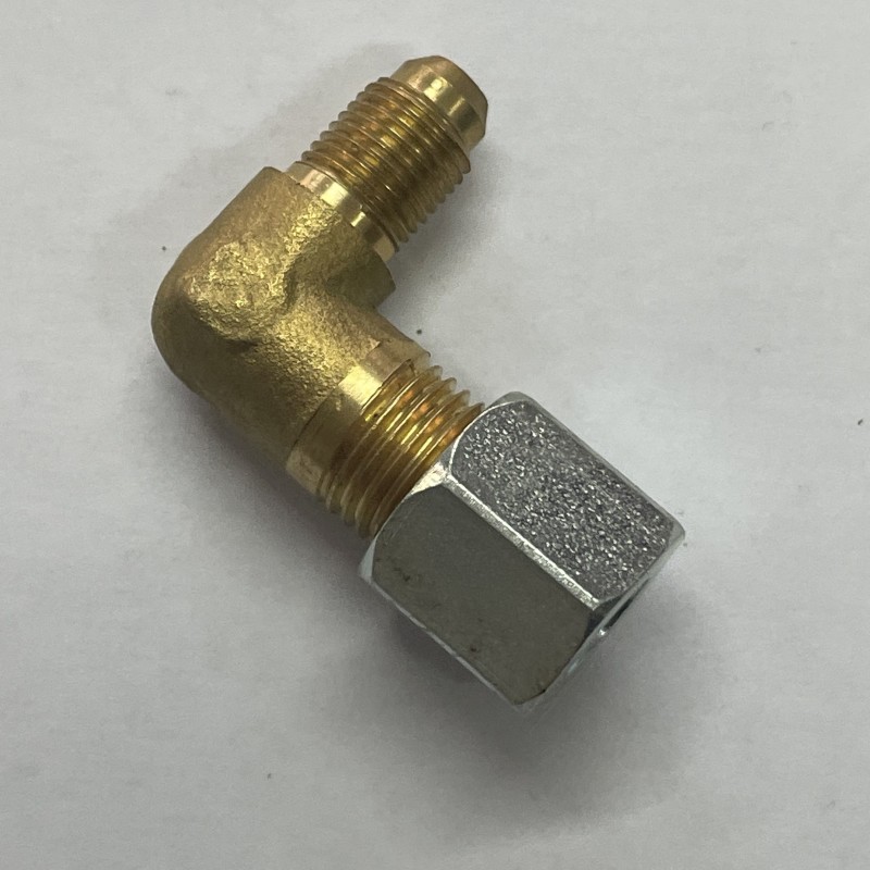 Преход коляно  газ 6/8  М10Х1 – G1/4"  с гайка
